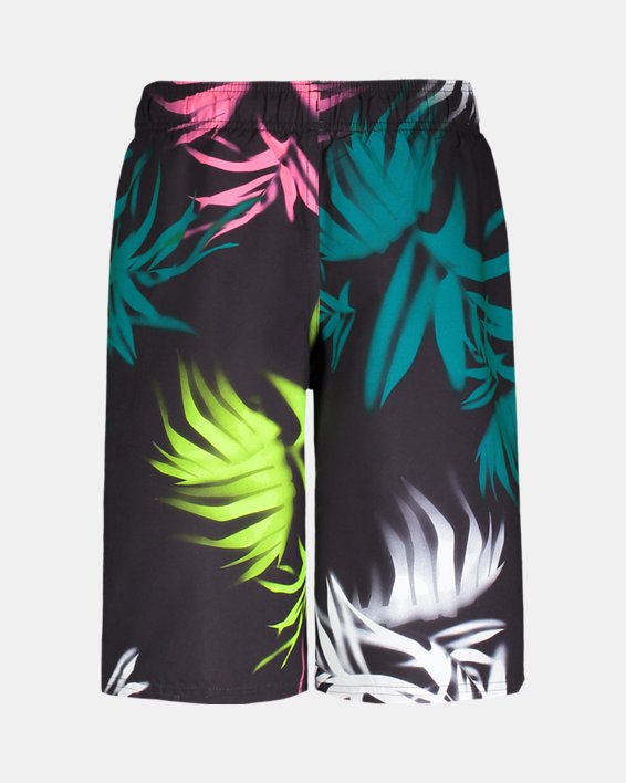 Boys' UA Palm Camo Shorts, Black, pdpMainDesktop image number 1